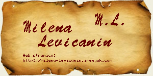 Milena Levičanin vizit kartica